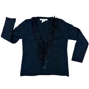 Free people sweater wool black size small